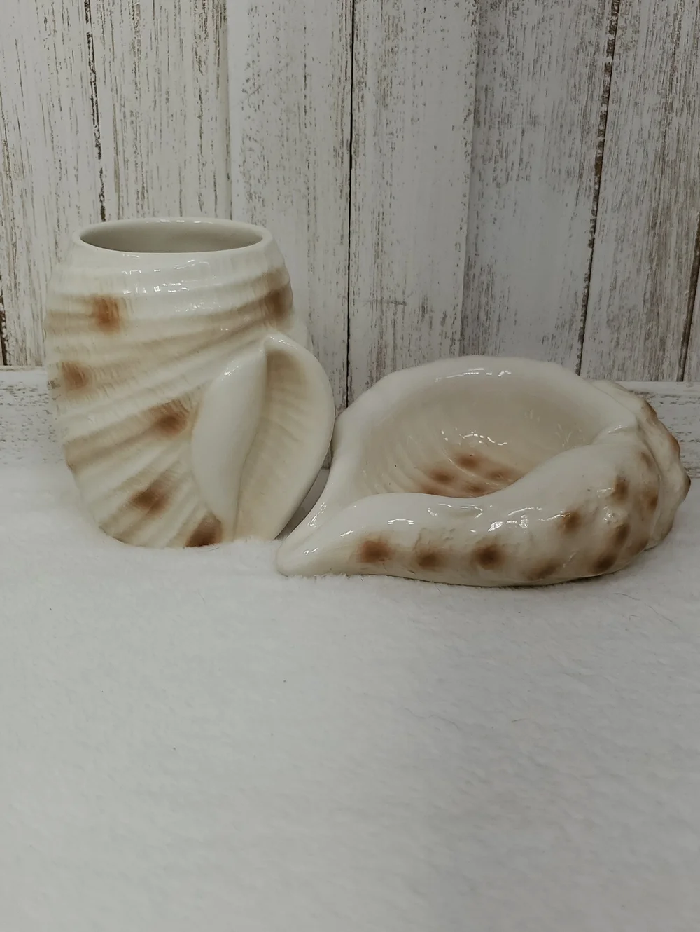 Seashell Bathroom Tumbler & Soap Dish Bath Accessories